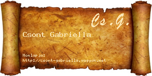 Csont Gabriella névjegykártya