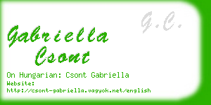 gabriella csont business card